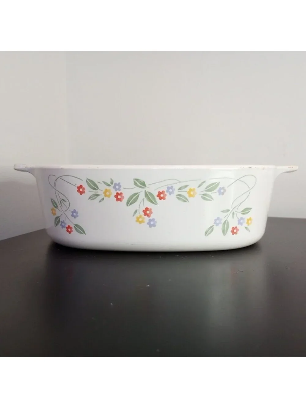 Corning Ware English Meadow Casserole Dish A-2-B 2 Liter No Lid Vintage